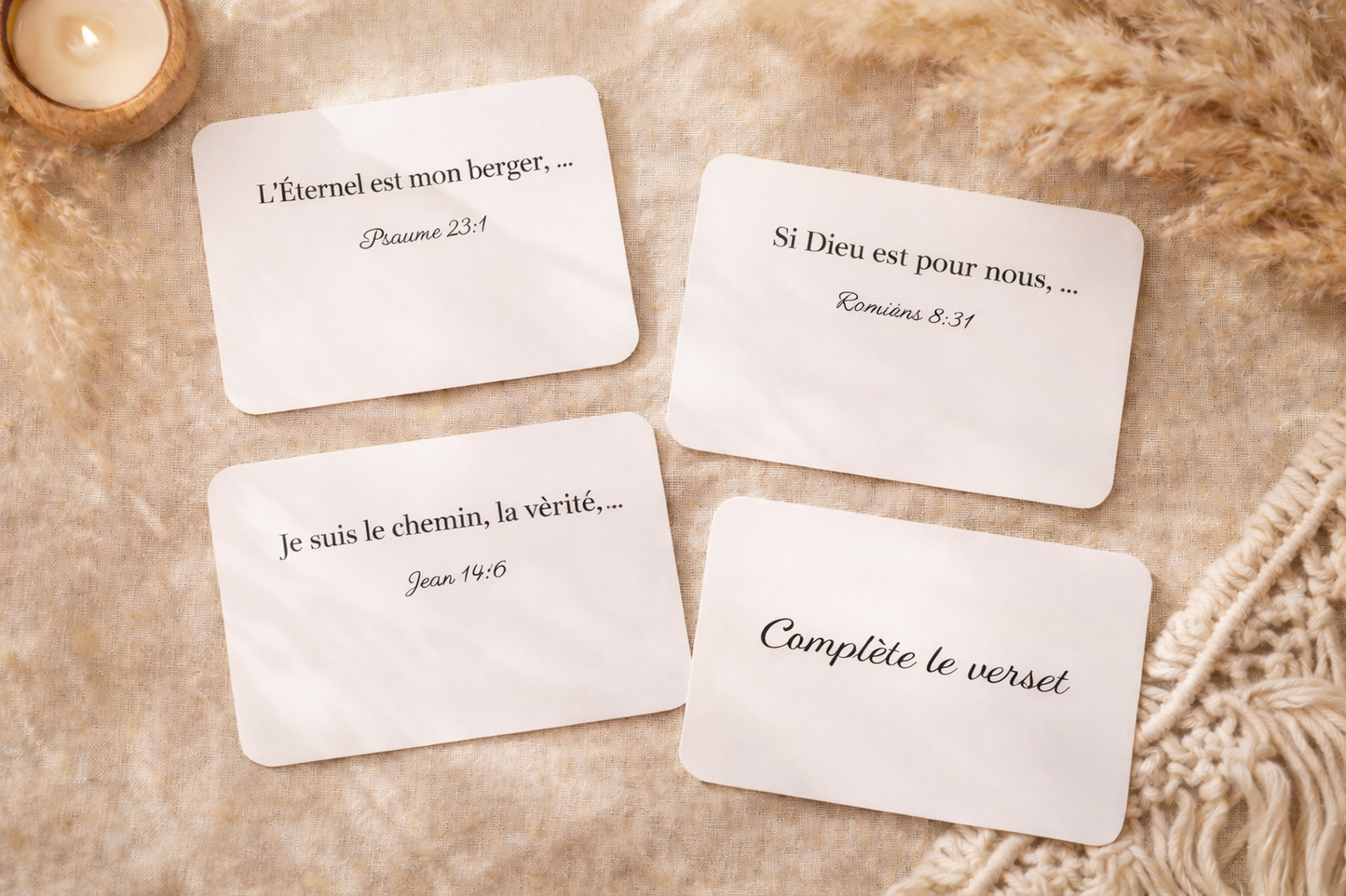 Complète le verset - Jeu de cartes