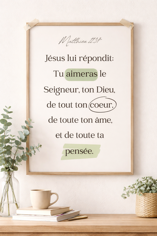 Affiche Matthieu 22:37