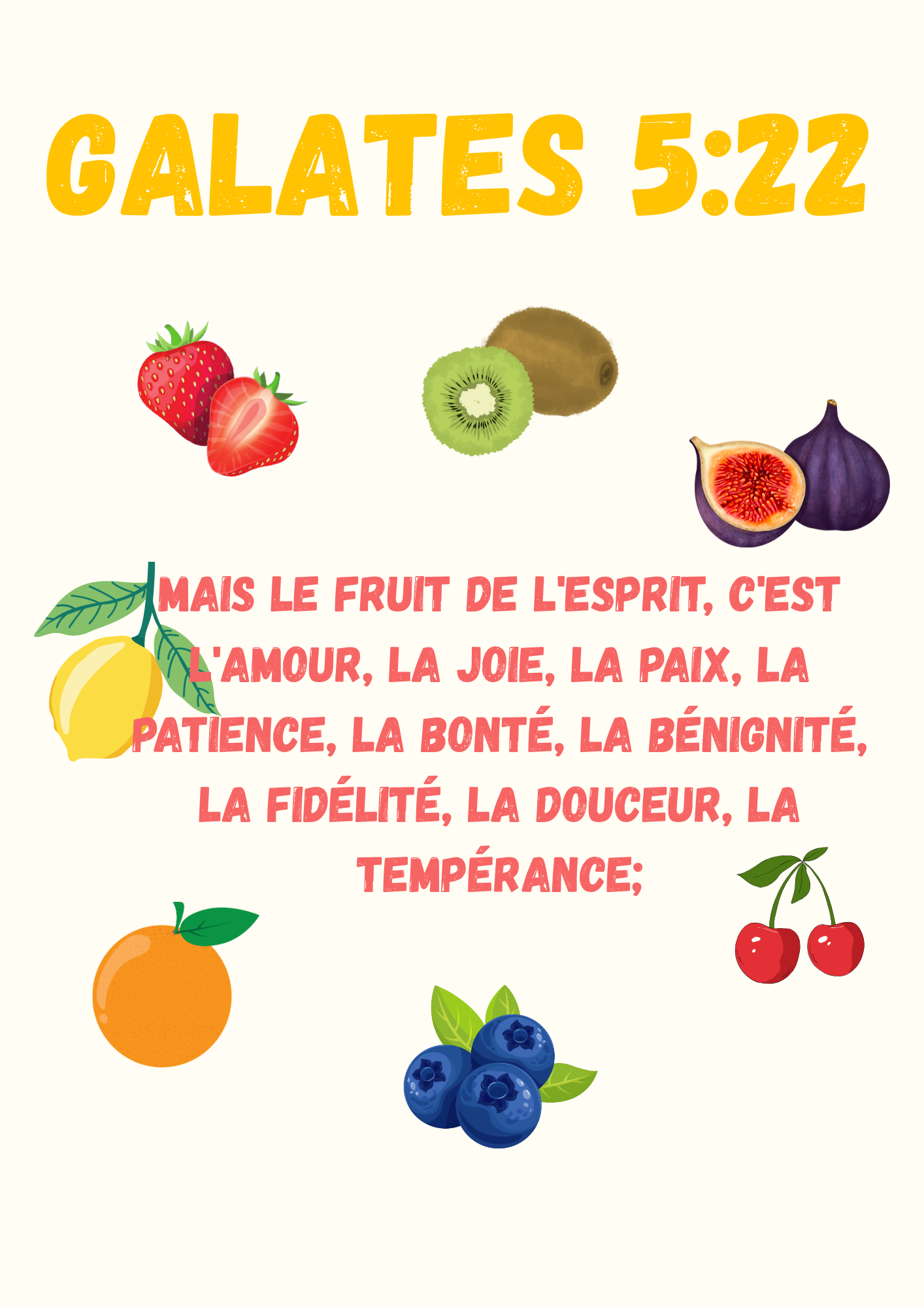 Affiche Galates 5:22