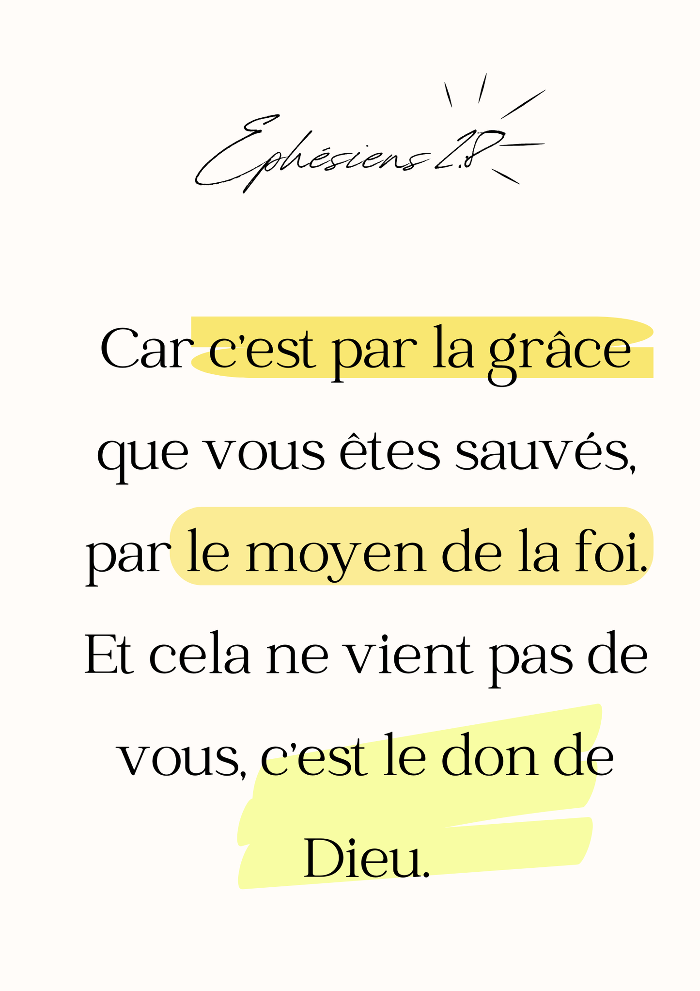 Affiche Éphésiens 2:8