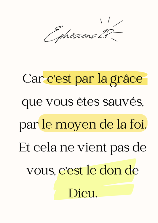 Affiche Éphésiens 2:8