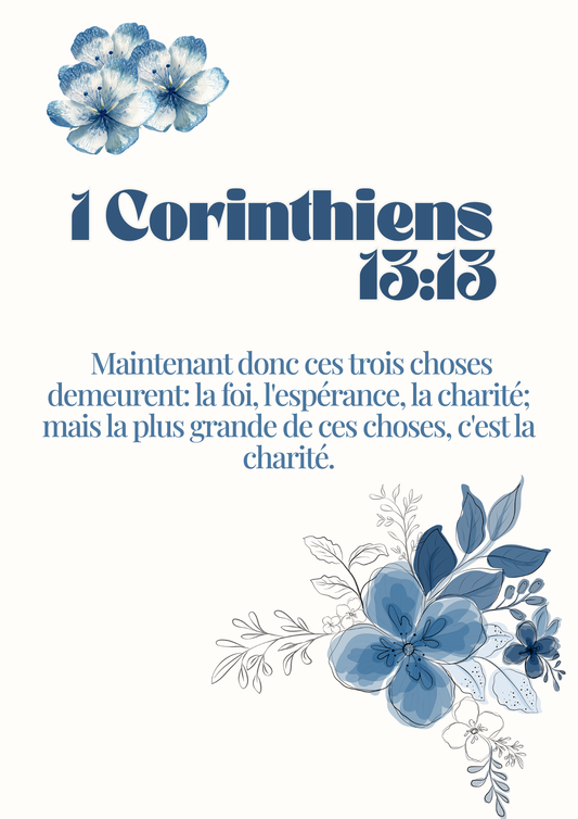 Affiche 1 Corinthiens 13:13